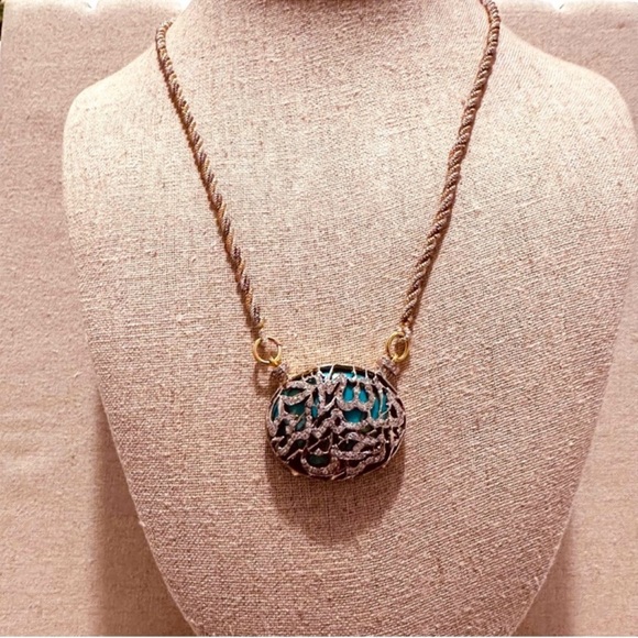 Ethnic Jewels Jewelry - Ethnic | Necklace | Arabic Necklace over Faux Turquoise Stone